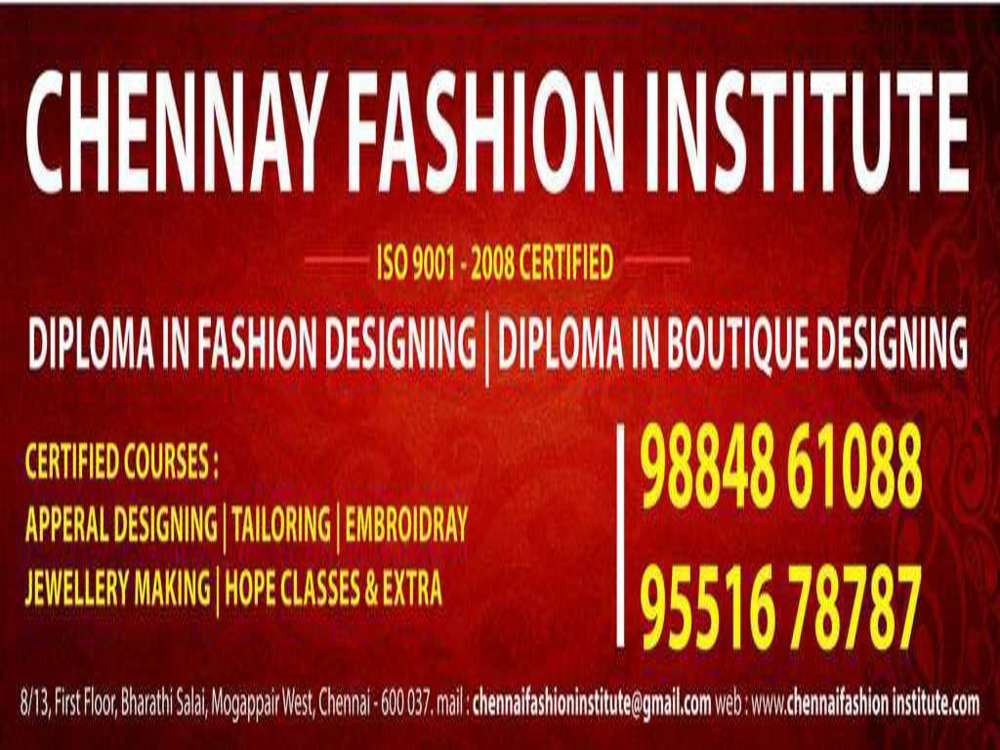 Contact Chennai Fashion institute : +91-9884861088