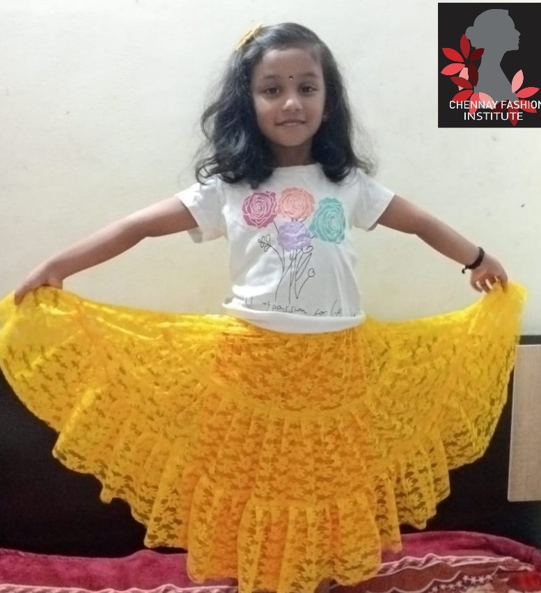 Layered skirt: Best Stitching Class in Chennai